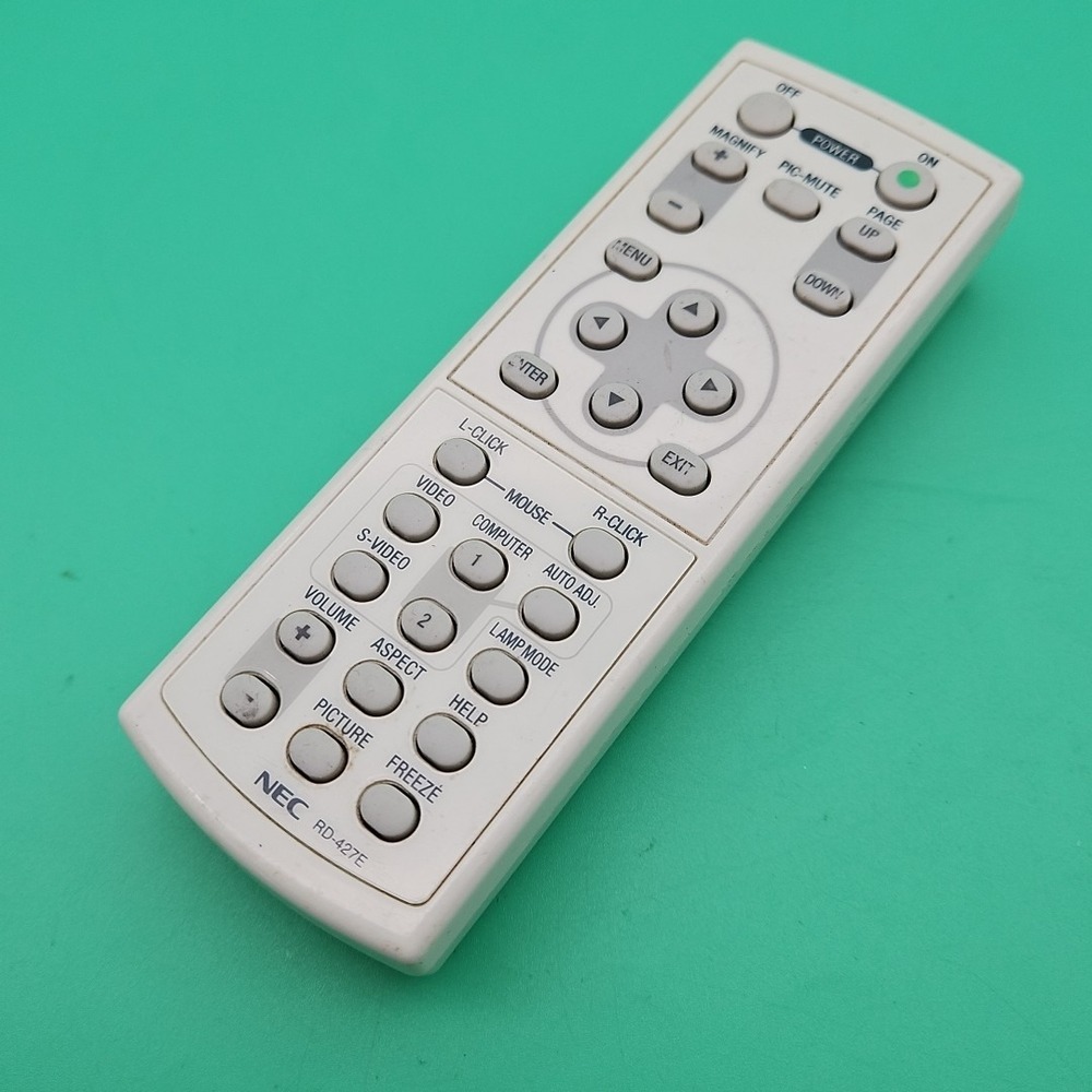 NEC RD-427E Remote Control Genuine OEM Tested Works Missing Battery Cover‎